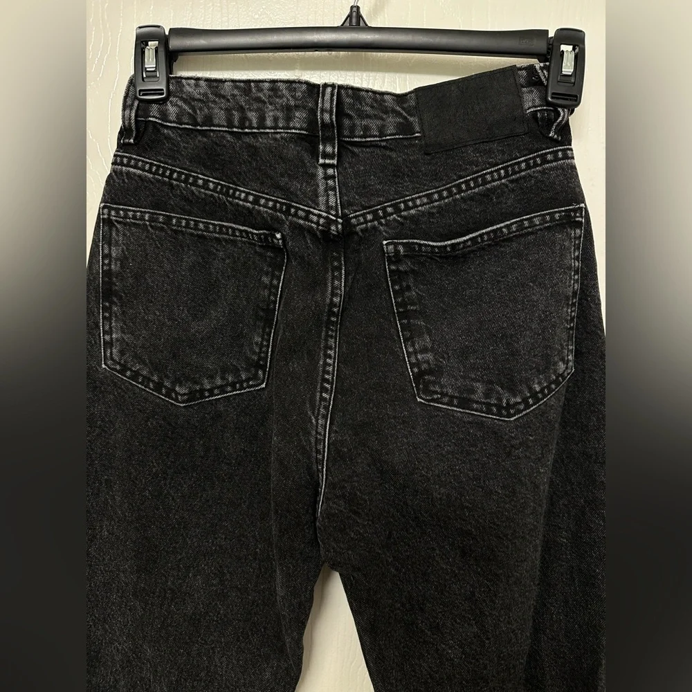 Zara Women’s Black Acid Wash Straight Leg Jeans - Picture 8 of 9
